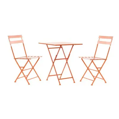 Table set with 2 chairs DKD Home Decor MB-177412 Coral 60 x 60 x 75 cm (3 pcs)