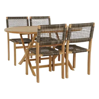 Table set with 4 chairs DKD Home Decor 90 cm 150 x 90 x 75 cm