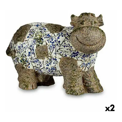 Decorative Garden Figure Ibergarden ZD18066 Polyresin Cow 18,5 x 33,5 x 46,5 cm (2 Units)