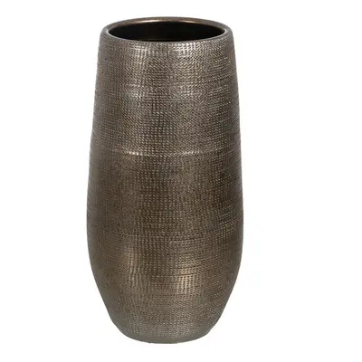 Planter Metallic Ceramic 31 x 31 x 61 cm