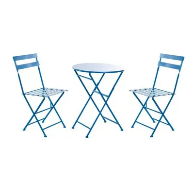 Table set with 2 chairs DKD Home Decor MB-166634 Blue 80 cm 60 x 60 x 70 cm (3 pcs)