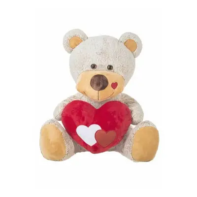 Fluffy toy Beige Bear Heart 110 cm