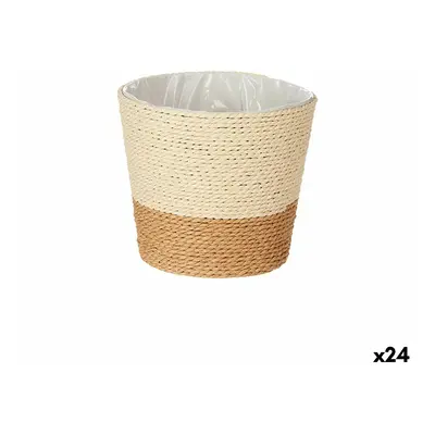 Planter Ibergarden 86438 Brown Rope Plastic 16 x 14,5 x 16 cm (24 Units)