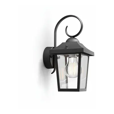 Wall Light Philips 17236/30/PN Black Aluminium 60 W E27 Lantern (1 Unit)