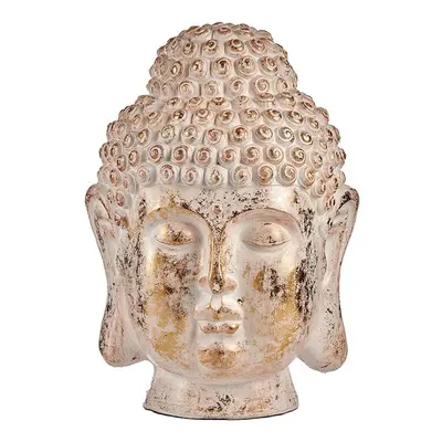 Decorative Garden Figure Ibergarden CC20432 White Golden Polyresin 45,5 x 68 x 48 cm Head Buddha