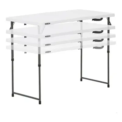 Folding Table Lifetime White 122 x 91,5 x 61 cm Steel HDPE