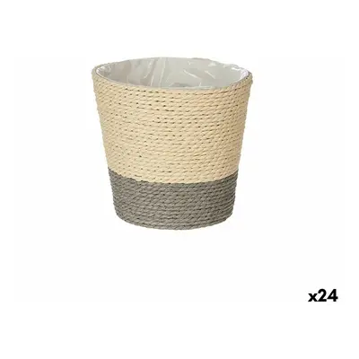 Planter Ibergarden 86442 Grey Rope Plastic 14 x 12,5 x 14 cm (24 Units)