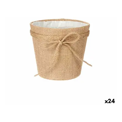 Planter Lasso Brown Cloth 16 x 15 x 16 cm (24 Units)