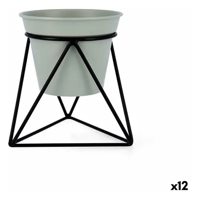 Planter with stand Vinthera Moa Green Metal 14.5 x 12.5 x 15 cm (12 Units)