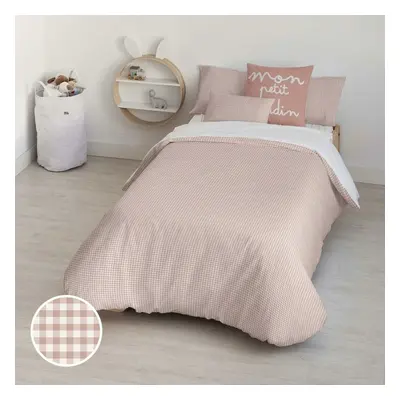 Nordic cover Kids&Cotton Vichy Pink 155 x 220 cm