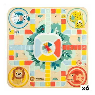 Parchís and Oca Board Woomax Zookabee 30 x 3 x 30 cm Children's animals (6 Units)