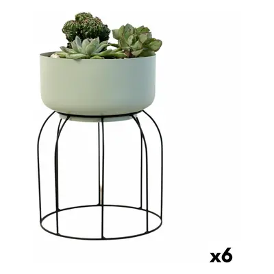 Planter with stand Vinthera Moa Green Metal 20 x 20 x 30 cm (6 Units)