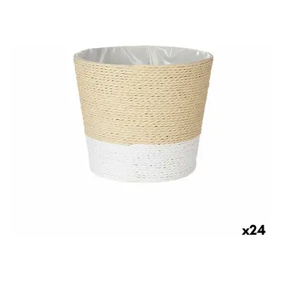 Planter White Rope Plastic 19,5 x 17,5 x 19,5 cm (24 Units)