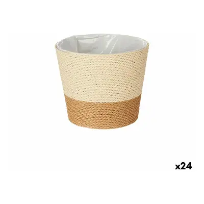 Planter Brown Rope Plastic 19,5 x 17,5 x 19,5 cm (24 Units)