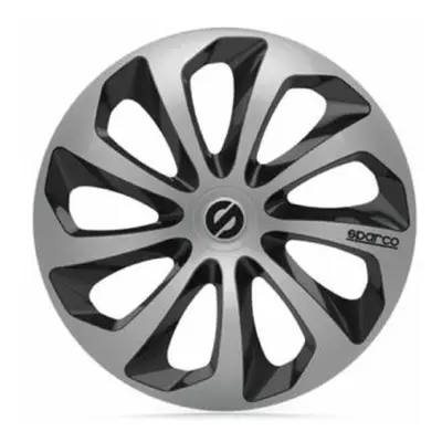 Hub cap Sparco SPC1673SVBK 16" Black/Silver