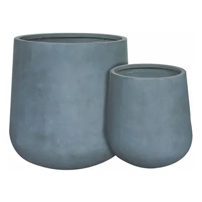 Set of Planters Samos Grey 60 x 60 x 60 cm (2 Units)