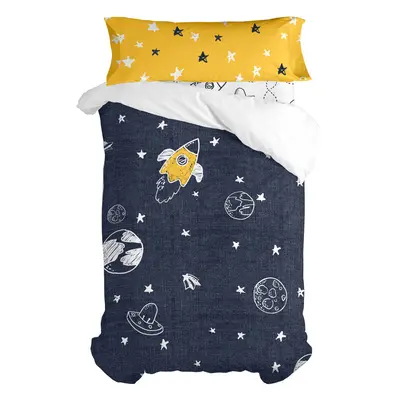 Duvet cover set HappyFriday Mr Fox Starspace Multicolour Single 2 Pieces