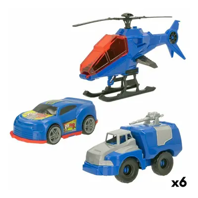 Set of cars Colorbaby 20 x 12 x 8,5 cm 6 Units 3 Pieces Police Officer