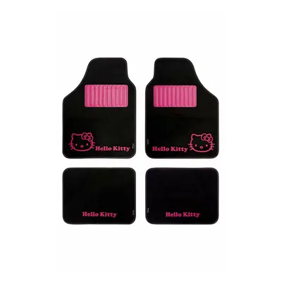 Car Floor Mat Set Hello Kitty Black Pink (4 pcs)