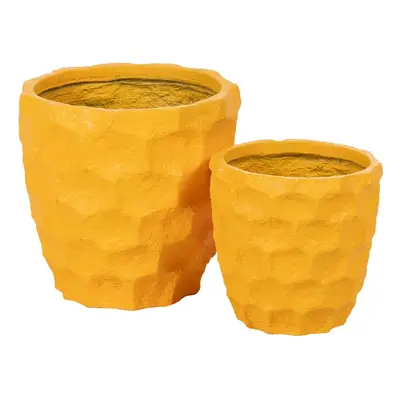 Planter Yellow Cement 41 x 41 x 39.6 cm (2 Units)