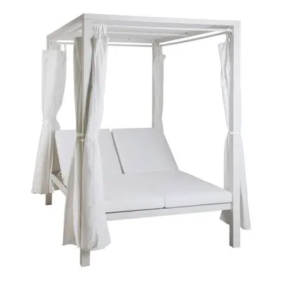 Garden day bed DKD Home Decor White Aluminium (148 x 188 x 205 cm)