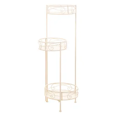 Flower Pot Stand Alexandra House Living White Metal Iron 25 x 158 x 40 cm