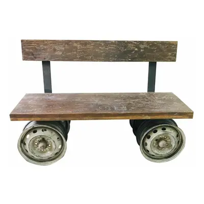 Bench Alexandra House Living Recycled Wood 44 x 98 x 142 cm