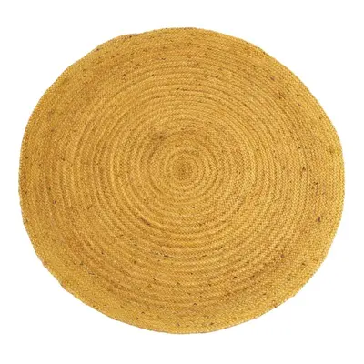 Carpet Yellow Jute 120 x 120 cm