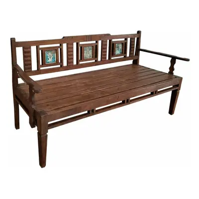 Bench Alexandra House Living Brown Recycled Wood 58 x 95 x 183 cm