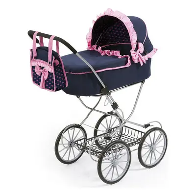 Doll Stroller Reig Dolls Pram Navy Blue 64 cm