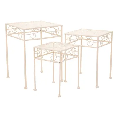 Flower Pot Stand Alexandra House Living White Metal Iron 25 x 45 x 72 cm