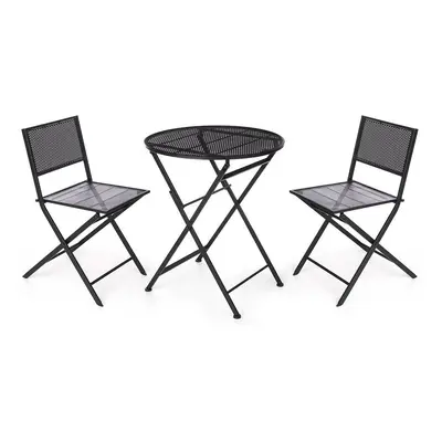 Table set with 2 chairs Ibergarden HS23377/78 Black