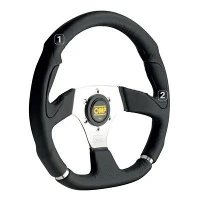 Racing Steering Wheel OMP OD/2018/LN Ø 35 cm Black Chrome