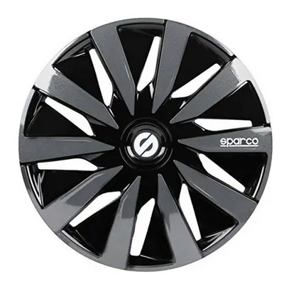 Hubcap Sparco Lazio Black/Grey 14" (4 uds)