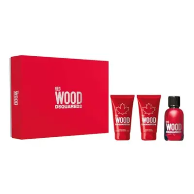 Women's Perfume Set Dsquared2 Red Wood 3 Pieces