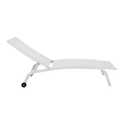 Sun-lounger DKD Home Decor With wheels PVC Aluminium (187,5 x 64 x 97 cm)