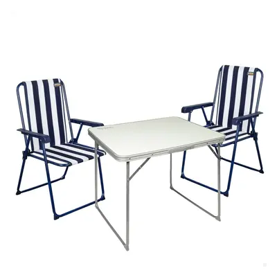 Table set with 2 chairs Aktive Foldable Camping