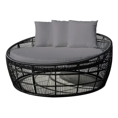 Sun-lounger Dido 160 x 160 x 76 cm Circular Black