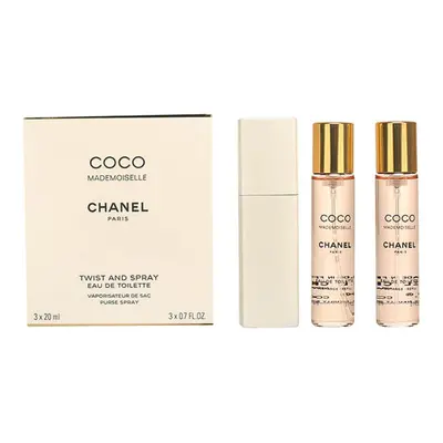 Women's Perfume Set Chanel Twist & Spray Coco Mademoiselle 3 Pieces