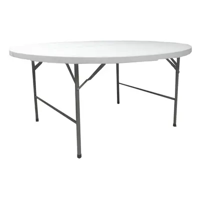 Folding Table White HDPE 154 x 154 x 74 cm