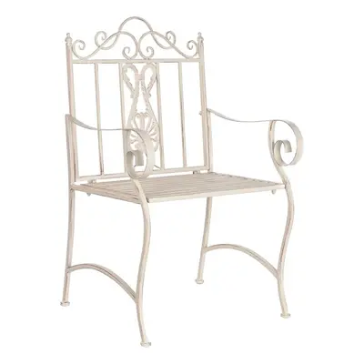 Garden chair DKD Home Decor White Metal 63,5 x 52 x 98 cm