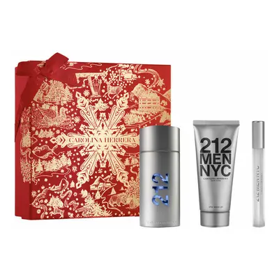 Women's Perfume Set Carolina Herrera 212 NYC MEN EDT 3 Pieces