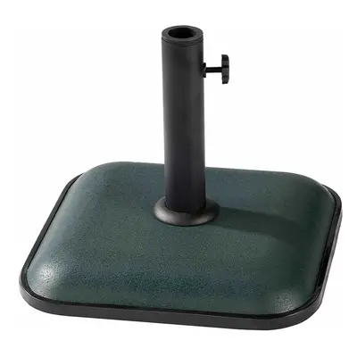 Marbueno Square Umbrella Base Cement 35X35X5.2 cm 11KG Green Garden, Pool, Terrace 10456