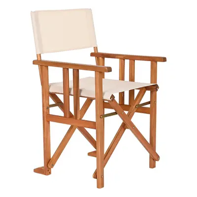 Garden chair Home ESPRIT White Brown Acacia 52 x 53 x 87 cm