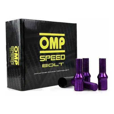 Set Nuts OMP 27 mm Violet 20 uds M12 x 1,50