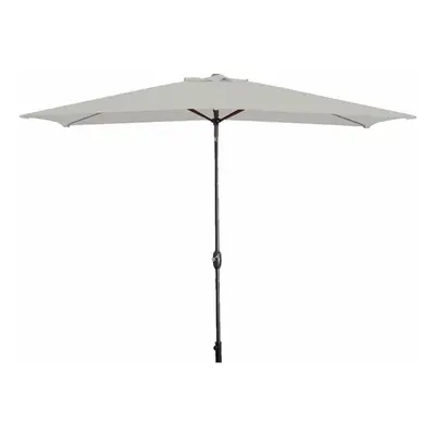 Marbueno Parasol Acero 8 Varillas 200x300 cm Poliéster Blanco Jardín Terraza 10494