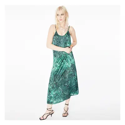 Pfeiffer Malachite Silk Slip Dress