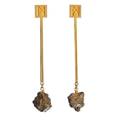 The “M” Convertible Pyrite Earrings