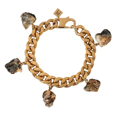 Wrist Collar Bracelet Calcite Pyrite