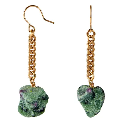 Keep Me Hanging Ruby Zoisite Short Earrings